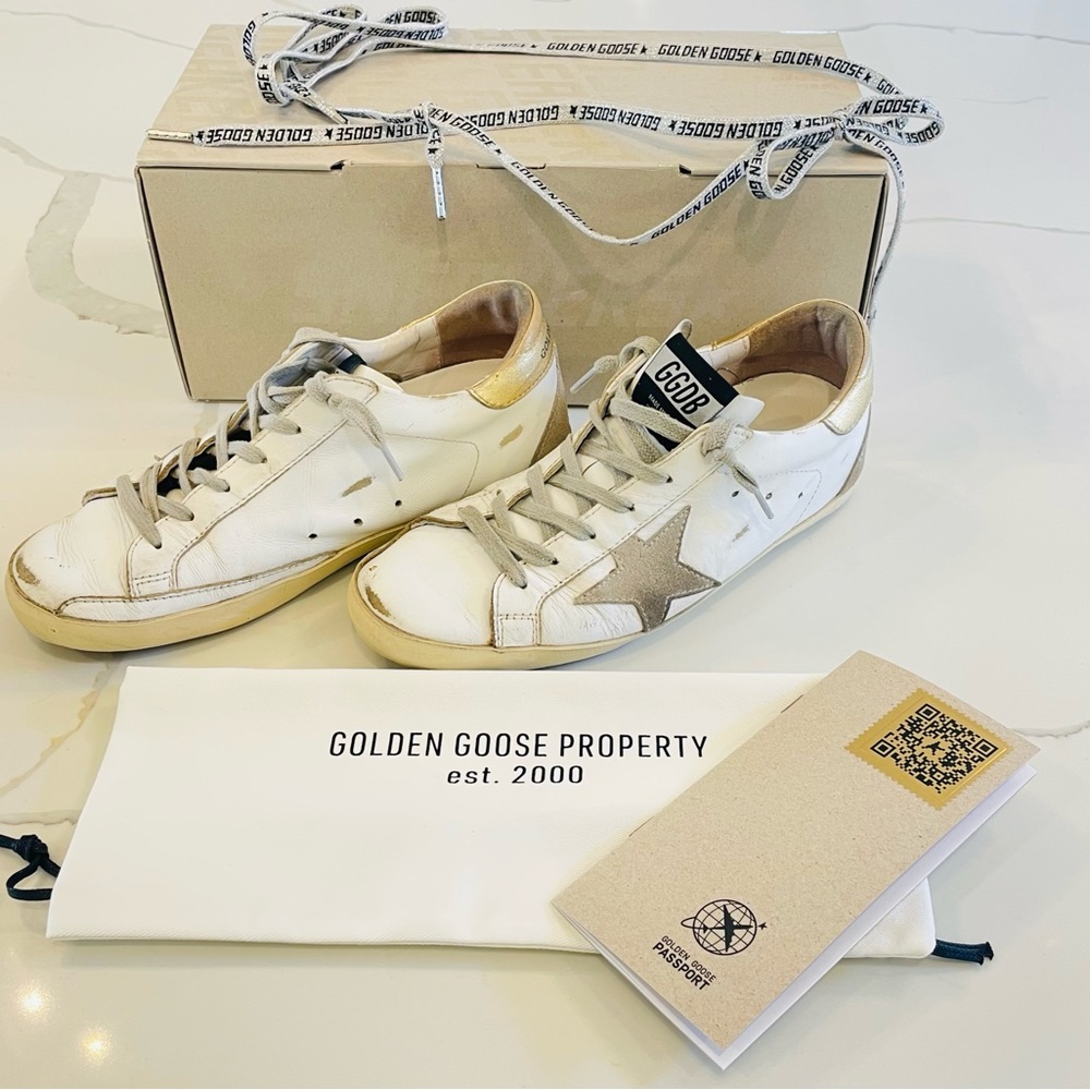 GGDB White + Gold Size 37 extra Set of Laces